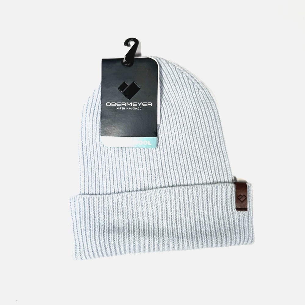 Obermeyer Bozeman Beanie Hat Merino Wool Adult One Size Blue Arctic Fox